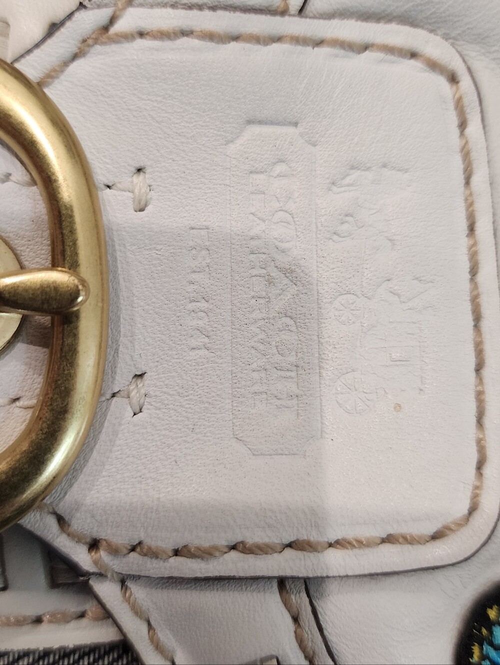 Coach Blue Butterfly Signature Canvas Shoulder Bag - Picture 5 of 8